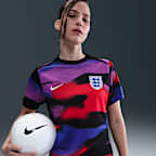 Inglaterra Academy Pro Camiseta de fútbol de manga corta para antes del partido Nike Dri-FIT - Mujer