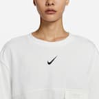 เสื้อแขนสั้นผ้าเฟรนช์เทรีผู้หญิง Nike Sportswear City Utility