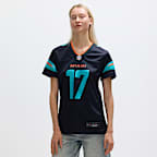 Jersey Nike de la NFL Game para mujer Jaylen Waddle Miami Dolphins Rivalries Collection - Azul marino
