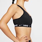 สปอร์ตบราผู้หญิงซิปหน้าเสริมฟองน้ำ Nike Indy High Support