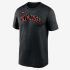 Playera Nike Dri-FIT de la MLB para hombre San Francisco Giants Fuse Wordmark Legend - Negro