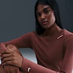 Playera de manga larga slim cropped para mujer Nike Sportswear Chill Knit