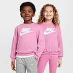 Sudadera de cuello redondo de French Terry para niños talla pequeña Nike