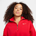 Sudadera cropped de cierre de 1/4 para mujer Nike Sportswear Phoenix Fleece