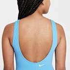 Traje de baño de una pieza con diseño de espalda en U para niñas talla grande Nike Swim