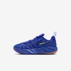 Caitlin Clark 1 Little Kids' Basketball Shoes - Racer Blue/Metallic Silver/Melon Crush/Teal Tint