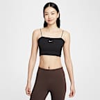 Nike Sportswear Chill Knit Women's Tight Cropped Mini-Rib 2-in-1 Top
