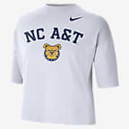 Nike College (North Carolina A&T State) Women's Boxy T-Shirt - White