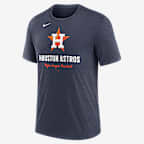 Playera Nike de la MLB para hombre Houston Astros Logo - Azul marino jaspeado