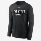 San Francisco Giants Fashion Men's Nike MLB Long-Sleeve T-Shirt - Black