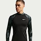 Nike Swim Whitewater Men's Long Sleeve Rashguard Top - Black