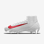 Nike Mercurial Superfly 10 Elite By You Personalisierbarer High-Top-Fußballschuh für normalen Rasen - Schwarz/Iron Grey/Schwarz