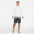 Playera de manga larga Dri-FIT con protección contra los rayos UV para hombre Nike Swim Hydroguard Essential