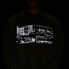 Sudadera de cuello redondo de tejido Fleece con detalles reflejantes para hombre Nike Tech