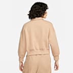 Nike Sportswear Phoenix Fleece Women's 3/4-Sleeve Crop Polo Sweatshirt