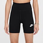 Cykelshorts Nike Sportswear Classic med hög midja 12,5 cm för tjejer