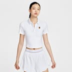 ナイキコート ヘリテージ ウィメンズ ショートスリーブ クロップド テニスポロ
