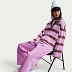 Pants con logotipo de  tiro alto de pierna ancha para mujer Nike Sportswear Phoenix Fleece