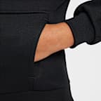 Huvtröja i sweatshirttyg Nike Club Fleece med hel dragkedja för ungdom