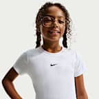 Nike Sportswear Older Kids' (Girls') Slim Cropped Ribbed T-Shirt