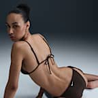 Nike Swim Women's Terry Texture Tie String Bikini Bottom