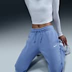 Pants de entrenamiento de tiro medio para mujer Nike Sportswear Phoenix Fleece
