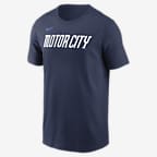 Detroit Tigers City Connect Wordmark Men's Nike MLB T-Shirt - Navy