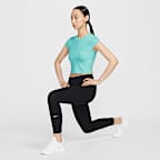 Nike One Fitted Rib Women's Dri-FIT Short-Sleeve Cropped Top
