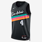 Jersey Nike NBA Swingman para hombre de De'Aaron Fox de los San Antonio Spurs City Edition - Negro