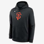 San Francisco Giants Logo Club Men's Nike MLB Pullover Hoodie - Black