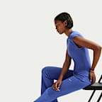 Pants de tela de canalé ajustados de tiro medio para mujer Nike Sportswear Chill Knit