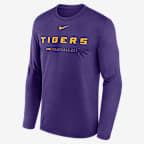 LSU Courtside Basketball Shootaround Legend Men's Nike Dri-FIT College Long-Sleeve T-Shirt - Purple