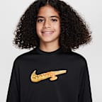 Playera de manga corta Dri-FIT para niño talla grande Nike Swim Hydroguard