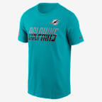Miami Dolphins Sideline Team Issue Men's Nike Dri-FIT NFL T-Shirt - Aqua