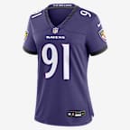 Trey Hendrickson Baltimore Ravens Women's Nike NFL Game Jersey - Purple