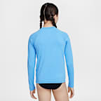 Playera Hydroguard de manga larga para niña talla grande Nike Swim