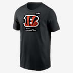 Playera Nike de la NFL para hombre Cincinnati Bengals Essential - Negro