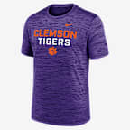 Clemson Campus Center Stack Velocity Men's Nike Dri-FIT College T-Shirt - Purple
