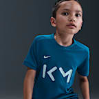 Kylian Mbappé Academy voetbalshirt met korte mouwen en Dri-FIT voor kids