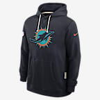Miami Dolphins Rivalries Collection Sideline Men's Nike Dri-FIT NFL Pullover Hoodie - Navy