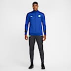 3e survêtement de foot en maille Nike Dri-FIT FC Barcelona Strike pour homme - Old Royal/Anthracite/Lime Blast