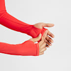 나이키 프로 여성 드라이 핏 크롭 긴팔 탑