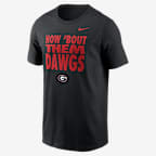 Playera de manga larga universitaria Nike Dri-FIT para hombre Georgia Sideline Slogan - Negro