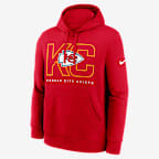 Sudadera con gorro sin cierre Nike de la NFL para hombre Kansas City Chiefs Busted Play Club - Rojo