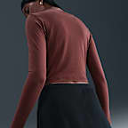 Playera de manga larga slim cropped para mujer Nike Sportswear Chill Knit