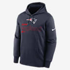 New England Patriots Men’s Nike Therma NFL Pullover Hoodie - Navy