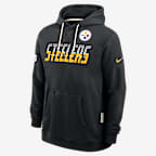 Sudadera con gorro sin cierre Nike Dri-FIT de la NFL para hombre Pittsburgh Steelers Sideline Standard Issue - Negro