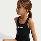 Traje de baño de una pieza con espalda deportiva para niña talla pequeña Nike Swim