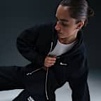 Sudadera con gorro holgada cropped de cierre completo para mujer Nike Sportswear Phoenix Fleece