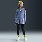 Nike Girls' Dri-FIT Long-Sleeve 1/4-Zip Top
